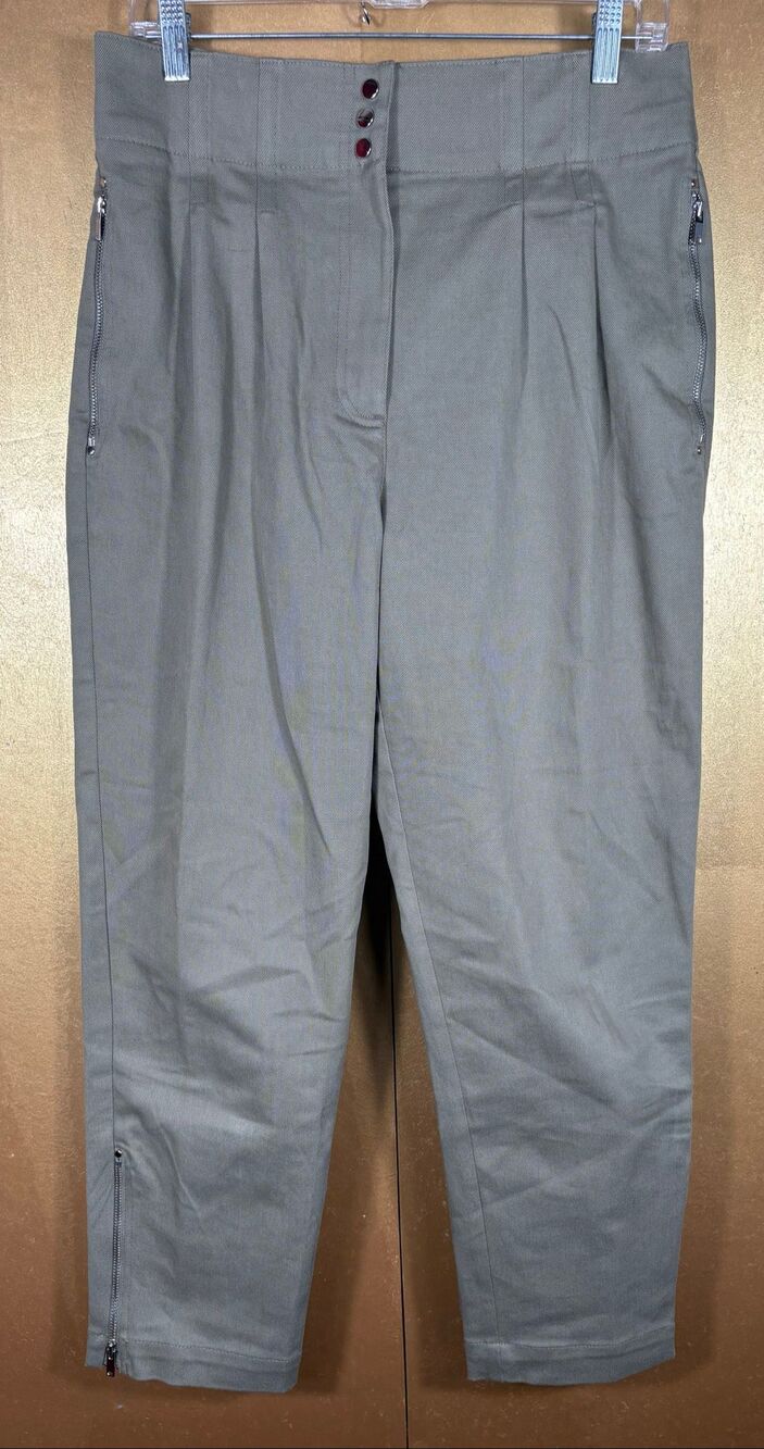 Reiss zippered ankle cotton twill pull on pants size 8
